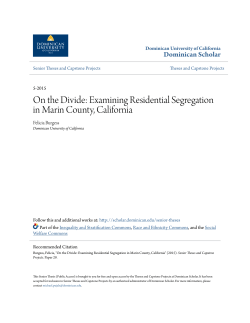 On the Divide: Examining Residential Segregation in Marin County