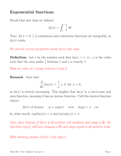 Exponential functions