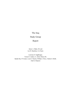 The Iraq Study Group Report - Rice University`s Baker Institute