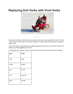 Replacing Dull Verbs with Vivid Verbs