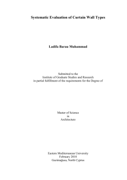 Systematic Evaluation of Curtain Wall Types