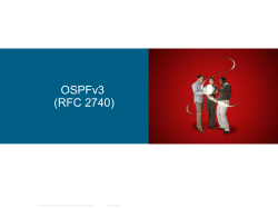 Cisco &ndash; OSPFv3 Overview