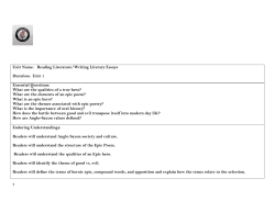 ELA 11H Unit 1 - Cliffside Park School District