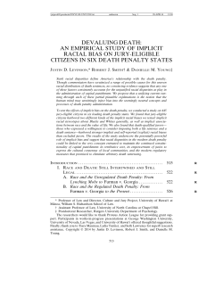 Devaluing Death - New York University Law Review