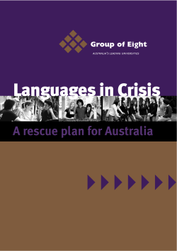 Go8 languages in crisis discussion paper