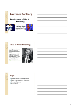 Development of Moral Reasoning