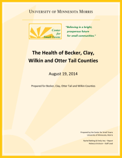 The Health of Becker, Clay, Wilkin and Otter Tail