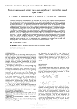 Compression and shear wave propagation in cemented