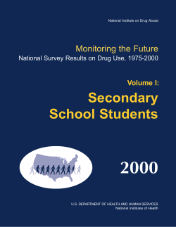 Measurement - Monitoring the Future
