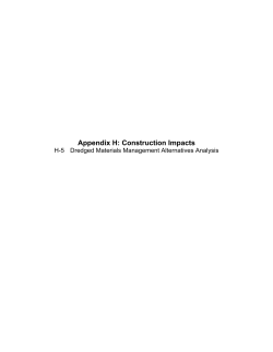 Dredged Materials Management Alternatives