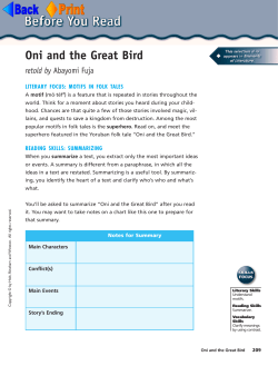 Oni and the Great Bird