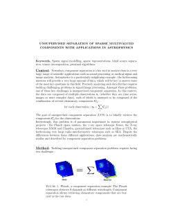 UNSUPERVISED SEPARATION OF SPARSE