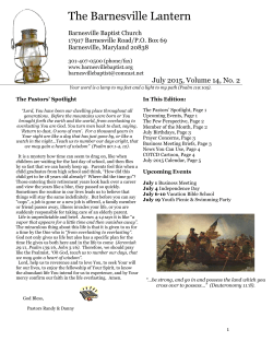 July 2015 - Barnesville Baptist Church