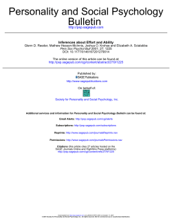 Inferences about effort and ability - Illinois State University Websites