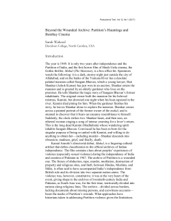 Beyond the Wounded Archive: Partition`s