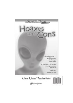 Hoaxes and Cons Teacher Guide