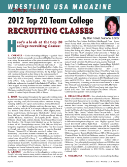 2012-13 Top 20 Teams - Wrestling USA Magazine