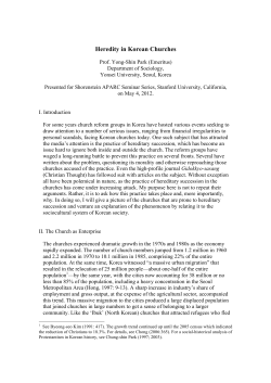 Heredity in Korean Churches edited