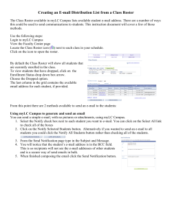 Creating an Email Distribution List from a Class Roster