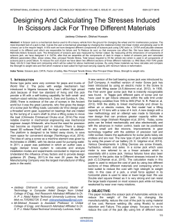 Designing And Calculating The Stresses Induced In Scissors Jack