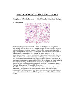 3.19 clinical pathology field basics