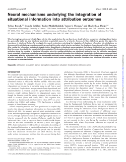 Neural mechanisms underlying the integration of situational
