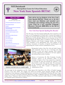 NYS Spanish BETAC Bulletin