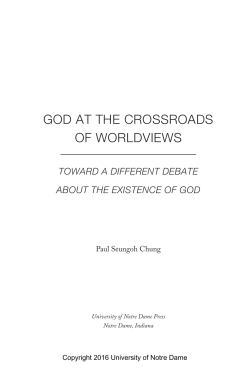 god at the crossroads of worldviews