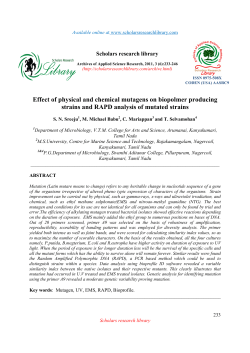 Effect of physical and chemical mutagens on biopolmer
