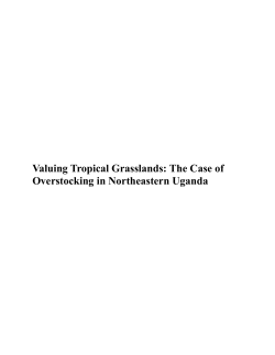 Valuing Tropical Grasslands: The Case of