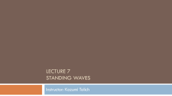lecture 7 standing waves