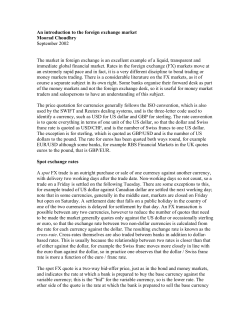 An introduction to the foreign exchange market