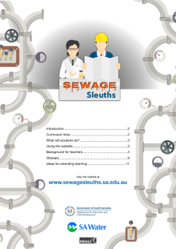 Sewage Sleuths teacher resource