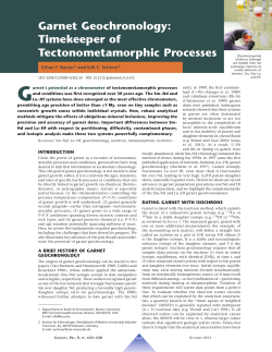Garnet Geochronology
