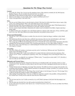 Questions for The Things They Carried