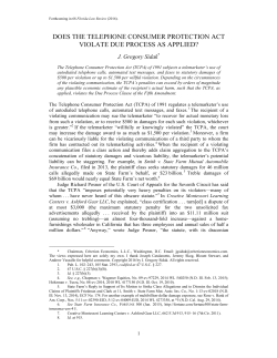 does the telephone consumer protection act