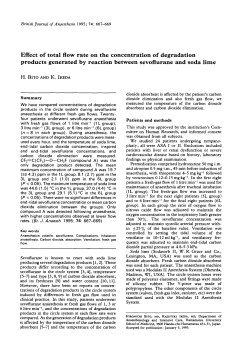 Effect of total flow rate on the concentration of degradation products