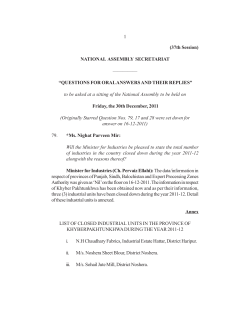 QUESTIONS FOR ORAL ANSWERS AND THEIR REPLIES