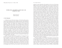 PUPPIES, PIGS, AND PEOPLE: EATING MEAT AND MARGINAL