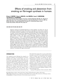 Effects of smoking and abstention from smoking