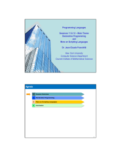 Declarative Programming - Scripting Languages