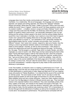 anne waldman: go-between between