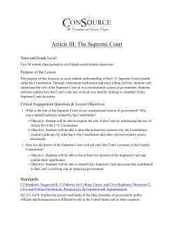 Article III: The Supreme Court