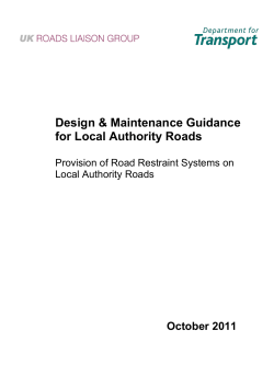 Provision of Road Restraint Systems for Local Authorities