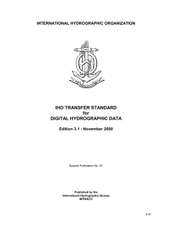 S-57&mdash;IHO Transfer Standard for Digital Hydrographic Data