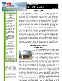 The Cadet Chronicles Volume 2 Issue 6