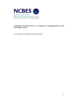 1 Endoplasmic Reticulum Stress as a Component of