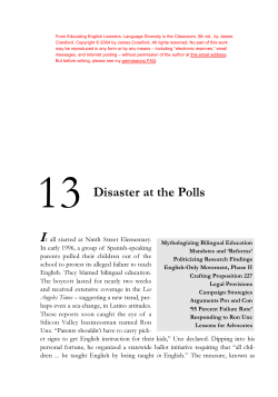 Disaster at the Polls - Language Policy Web Site