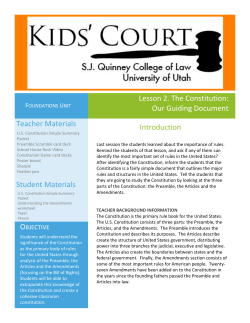 Lesson Plan 2- The Constitution