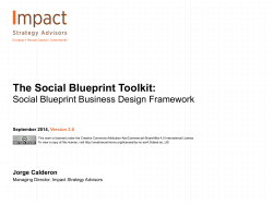 The Social Blueprint Toolkit - Global Social Venture Competition
